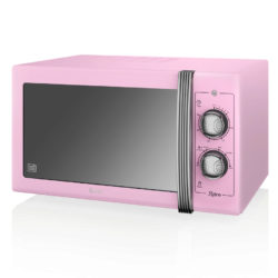 Swan Retro 900w Manual Microwave - Pink